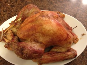 My beautiful roasted turkey from the last go-around. Isn't it beautiful?!