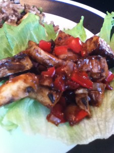 Lettuce Wraps with Hoisin-Mustard Tofu