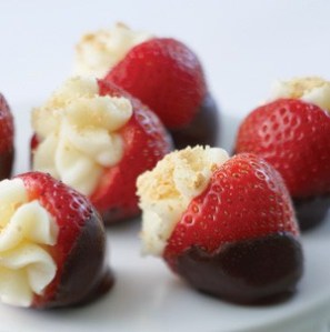 Cheesecake stuffed strawberries
